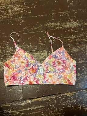 Floral Pink Multi Bralette or Cropped Tank